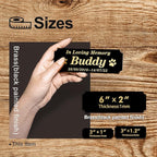 Personalized Name Plates, Black Engraved Plaque with Gold Text, Trophy Plates Engraved, Custom Name Plate with Adhesive Backing or Screws, 6" W x 2" H
