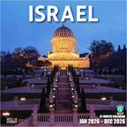 RED EMBER Israel 2026 Wall Calendar 12 Month | 12" x 24" Open | Thick & Sturdy Paper | Holiday Gift | Travel Calendar 2026
