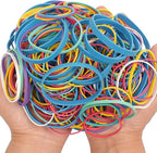 AMUU Rubber Bands Assorted Multicolor 0.5 lb/227g Size #64#33 Size #16 Rubber Bands for Office Supplies Home Money Elastic Bands