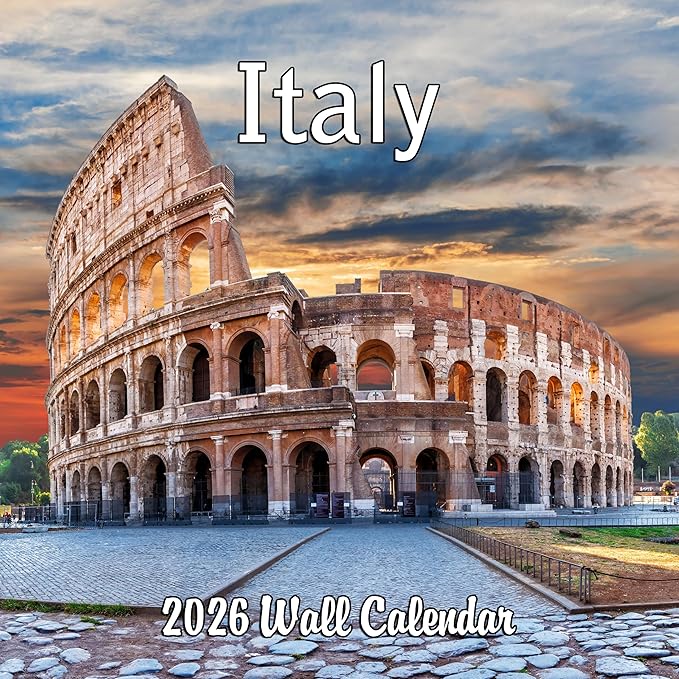 2026 Italy Monthly Wall Calendar | Travel Calendar 2025-2026