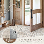 GENIMO Runner Rug 2'6"x8 Machine Washable Non Slip Vintage Hallway Runner Rug, Low Pile Lightweight Rugs for Indoor Entryway, Hallway, Kitchen and Corridor