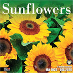 RED EMBER Sunflowers 2026 Wall Calendar 12 Month | 12" x 24" Open | Thick & Sturdy Paper | Holiday Gift | Nature Calendar 2026