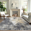 GENIMO Washable Area Rugs for Living Room, 8x10 Modern Non Slip Rugs, Low Pile Lightweight Soft Print Rug for Bedroom, Dining Room, Home Office, Washed Livid