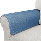 Couch Arm Covers, Waterproof Armrest Cover for Sofa, Armchair, Loveseat, Non-Slip Recliner Arm Cover, Sofa Arm Covers, Headrest Covers, Arm Chair Covers Set of 2 (Navy Blue, 24"×20")