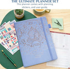 Legend Hourly Schedule Planner PRO Dated Jan 2026-Jan 2027 – Deluxe Weekly & Daily Organizer with Time Slots. Appointment Book Journal for Work & Time Management, A4 Hardcover, Periwinkle