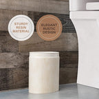 Creative Scents Rustic Luxe Small Bathroom Trash Can 1.53 Gal / 5.8L - Oval Bathroom Garbage Can Bin for Modern Farmhouse Decor - Small Waste Basket for Bathroom and Bedroom