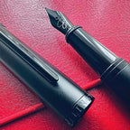 Ellington Pens Luxury Fountain Pen Set - Fountain Pens for Writing - Smooth Nib - 24 Ink Cartridges Special Bundle - Includes Refillable Ink Converter, Calligraphy, Journaling, Sketching (The Stealth)