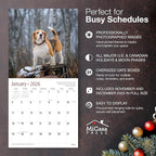 MICASA PRESS Beagles 2026 Wall Calendar 12 Month | 12" x 24" Open | Thick & Sturdy Paper | Holiday Gift | Cute Puppy Dog Calendar 2026