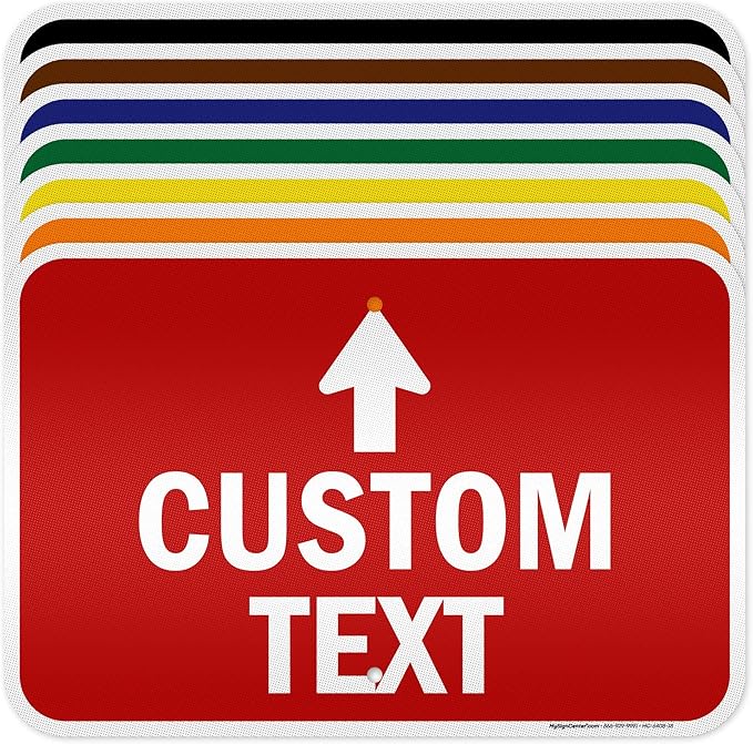 Custom Arrow,Custom Directional Sign, Up Arrow,12x18 Inches, 3M EGP Reflective, Rust Free .063 Aluminum, Fade Resistant, Made in USA by My Sign Center