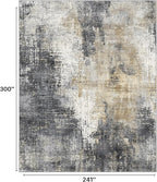 GENIMO Washable Area Rugs for Living Room, 8x10 Modern Non Slip Rugs, Low Pile Lightweight Soft Print Rug for Bedroom, Dining Room, Home Office, Washed Livid