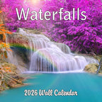 2026 Waterfalls Monthly Wall Calendar | Travel Calendar 2025-2026