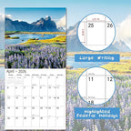 2026 Wall Calendar,Calendar 2026, November 2025 - December 2026, Wall Calendar Brilliant Seasons, 12" x 24" Opened,Full Page Months Thick & Sturdy Paper for Gift Perfect Calendar Organizing & Planning