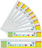 Carson Dellosa Education 36PC Traditional Manuscript Name Plate for Desk, Nametags With Alphabet, Number Line, Addition & 100 Chart, Ruler, and More Classroom Essentials, School Labels for Desk Decor