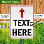 Custom Arrow,Custom Directional Sign, Up Arrow,18x24 Inches, 3M EGP Reflective, Rust Free .080 Aluminum, Fade Resistant, Made in USA by My Sign Center