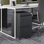 Fesbos 2 Drawer Vertical File Cabinet - Mobile Filling Cabinet with Lock for Legal/Letter Files - Office Storage File Cabinet with Wheels Under Desk - Assembly Required