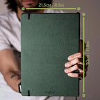 Dingbats* - Wildlife Dotted Extra Large A4 Notebook - PU Leather Hardcover Journal for Work, Writing - Pocket, Elastic Closure, Pen Holder, Bookmark