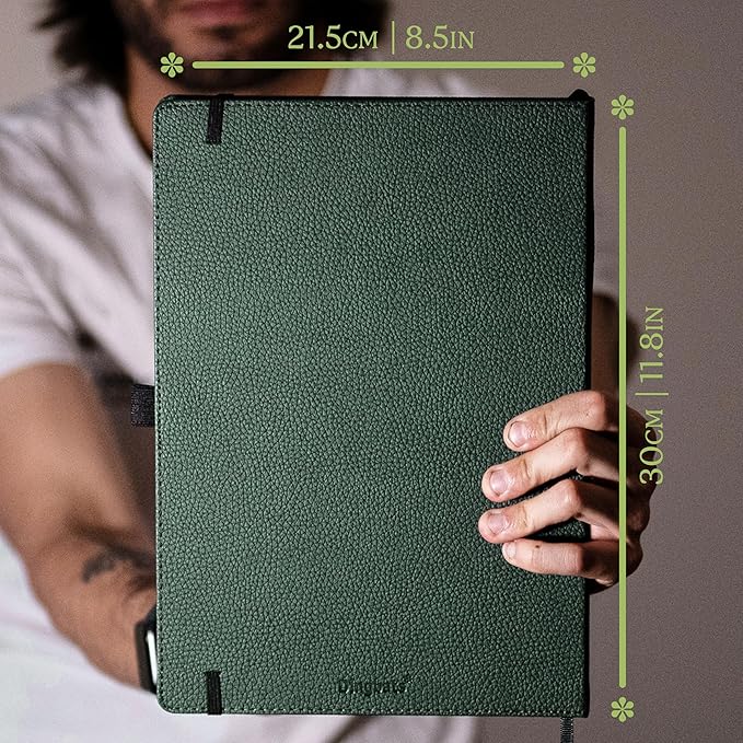 Dingbats* - Wildlife Squared Extra Large A4 Notebook - PU Leather Hardcover Journal for Work, Writing - Pocket, Elastic Closure, Pen Holder, Bookmark