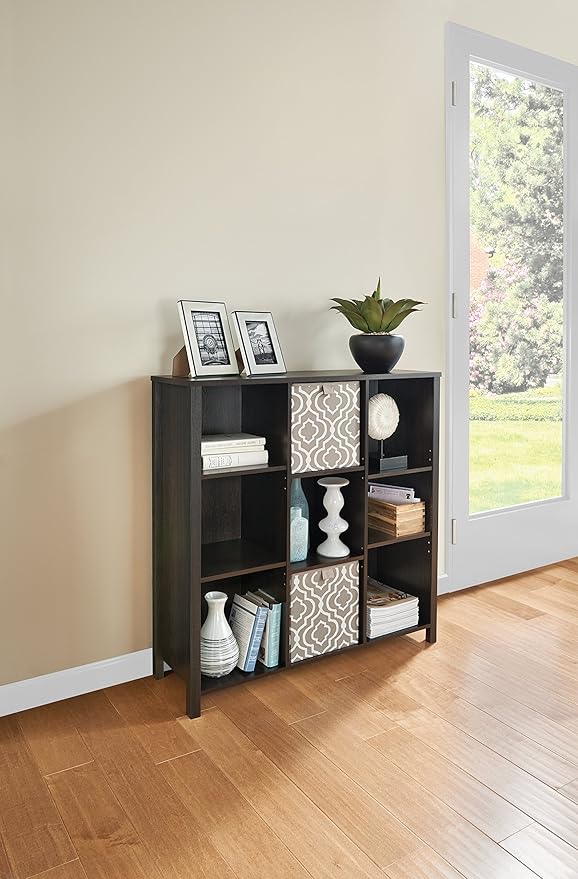 ClosetMaid BR & Name Internal 16058 Premium Adjustable 9-Cube Organizer, Black Walnut
