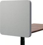 KERRAM Desk Privacy Panel 24 x 24 Inch, Sound Absorbing & Proof Desk Divider for Office, Clamp-on/Screw-on Acoustic Desk Back Panel Partition, Gray