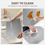 KORVOS Stainless Steel Cutting Board, 304 Stainless Steel Cutting Boards for Kitchen, Upgraded Anti-Scratch & Anti-Slip Surface, Large Metal Board for Meat Fruits Vegetables Baking, 23.6" x 19.6"