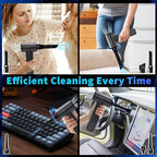 PocketDuster 2-in-1 Compressed Air Duster and Mini Vacuum Cleaner with 150000 High RPM - Powerful Brushless Motor for Desktop, Keyboards, Laptop, Dryer and Electronics