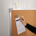 Cork Board Set for Wall - Bulletin Corkboard 30 x 20 in with 10 Thumb Tacks - Wall Hanging Message Memo Pin Board Tackboard Organizer for Home, Office, Desk and Cubicle (30x20 in)