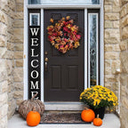 Tall Outdoor Welcome Sign for Front Door, 6ft Black ,Rustic Tall Welcome Sign for Front porch decor, Farmhouse Welcome Porch Sign Wood Vertical Decor, Fall porch decor for The Home