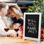 Rustic Whitewash Tabletop Chalkboard Sign/Hanging Magnetic Wall Chalkboard/Small Countertop Chalkboard Easel/Kitchen Countertop Memo Board / 12" x 17" in. Weddings, Birthdays, Baby Announcements