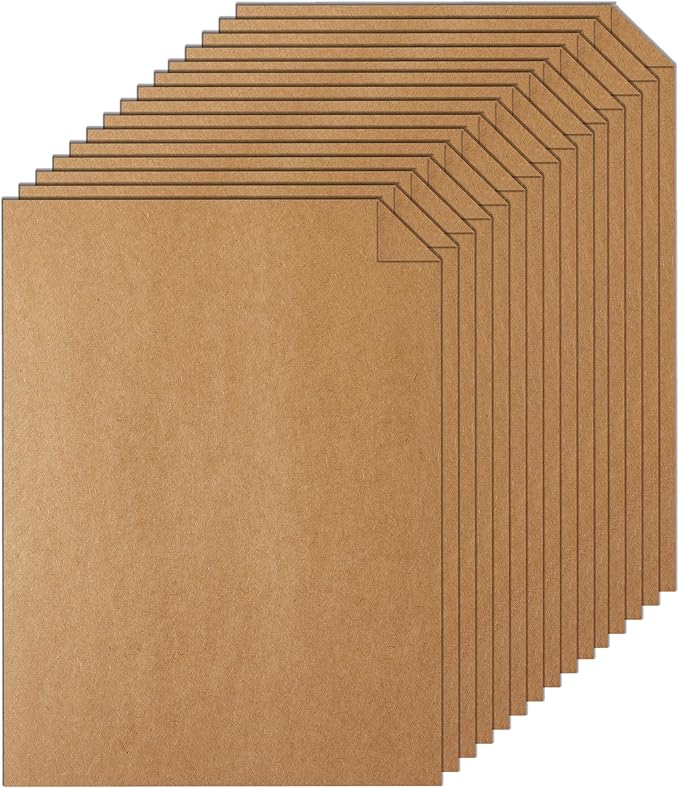 Silunkia 120 Sheets Brown Cardstock 8.5 x 11 Kraft Paper, 92lb Thick Printer Paper Card Stock for Greeting Cards, Stationery, Wrapper, Office Printing, Crafts, Invitations