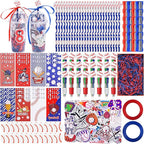 LiYiQ 247 Pcs Baseball Party Supplies Return Gifts for Party, Student Stationery Gifts from Teacher Rewards Prizes, Pencil Erasers Notebooks Stickers for Baseball Classroom Birthday