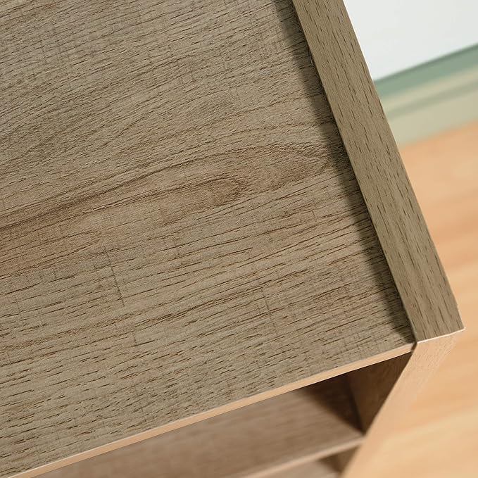 Sauder Beginnings 3-Shelf Bookcase, Bookshelf with Adjustable Storage Shelves, in Summer Oak