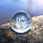 3D Constellation Crystal Ball 60mm Crystal Paperweight Full Sphere Glass Fengshui with Sliver-Plated Flowering Stand(Gemini)