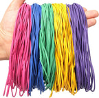 YOUOWO Rubber Bands Size #117A Multicolour 200g Strong Large Big Elastic Bands for Office Supplies Trash Cans File Folders Litter Box (7" x 1/16")