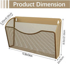 EasyPAG Single Pocket Wall File Organizer, Mesh Hanging File Folder Organizer for Letter/A4 Size Folders, Wall Mounted Vertical Mail Holder for Paperwork, Office, Home, School, Gold