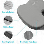 FORTEM Seat Cushion, Office Chair Cushion, Lumbar Support Pillow for Office Chair, Memory Foam Sciatica Coccyx Tailbone Pressure Pain Relief, Car Sitting Pad, Washable Non Slip, XL