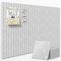 Large Cork Board for Wall 36" x 48" Gray Bulletin Board with Safe Removable Adhesive Squares for Pictures Photos, Alternative CorkBoard Felt Pin Boards Tiles for Office Classroom Wall Decor - 12 Pack