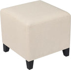 Edeco Ottoman with Square Cube Design, 16 Inch Footstools and Ottomans Small, Large Load Capacity, Square Foot Rest Ottoman for Living Room