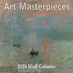 2026 Art Masterpieces Monthly Wall Calendar - Famous Paintings including Monet, Van Gogh, Rembrandt| Iconic Paintings Calendar 2025-2026