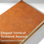 CAGIE Elegant Gold-Edged Journal for Women – Aesthetic Vegan Leather A5 Notebook, 256 Pages 100GSM Thick Paper Hardcover Diary, Gift Journals for Writing