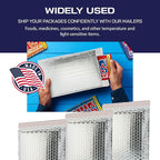 Pacron 200-Pack Insulated Silver Thermal Bubble Mailers 8 x 11 - Waterproof Metallic Foil Self-Sealing Padded Envelopes for Cold Shipping, Perishables, Food, Cosmetics, Pharmaceuticals