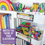 Desk Name Tags for Classroom -25 Student Name Plates for Classroom Kindergarten, Preschool, 1st, 2nd & 3rd Grade, 9x3 Teacher Nameplates for Student Desks & Cubbies, Chalkboard Nametags