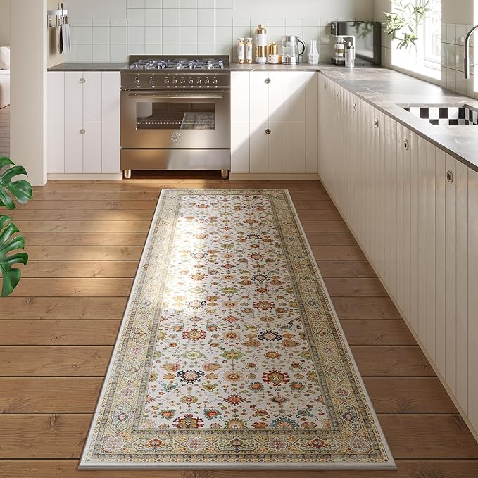 Rugcomf Runner Rug for Hallways Kitchen Rug Non Slip 2'6''x8' Washable Rugs with Rubber Backing Soft Carpet for Hallways, Kitchen, Laundry, Bedroom, Bathroom (Colorful)