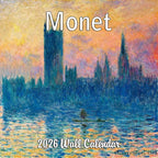 2026 Claude Monet Artwork Monthly Wall Calendar | Iconic Monet Paintings Calendar 2025-2026