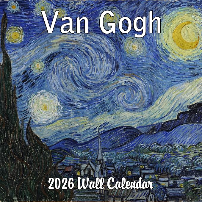 2026 Vincent Van Gogh Artwork Monthly Wall Calendar | Iconic VanGogh Paintings Calendar 2025-2026