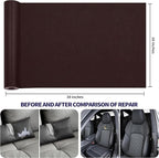 Leather Repair Patch Tape Kit, Self-Adhesive Leather & Vinyl Repair for Furniture, Couch, Sofa, Car Seats, Office Chair - 30inx16in