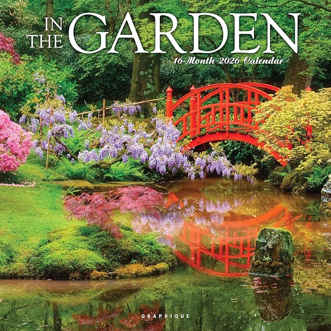 Graphique 2026 In the Garden Wall Calendar | 12” x 12” | Thick Paper | Home & Office Organizer | Large Monthly Grid | 3 Languages & Marked Holidays | 4 Month Preview Page for 2027