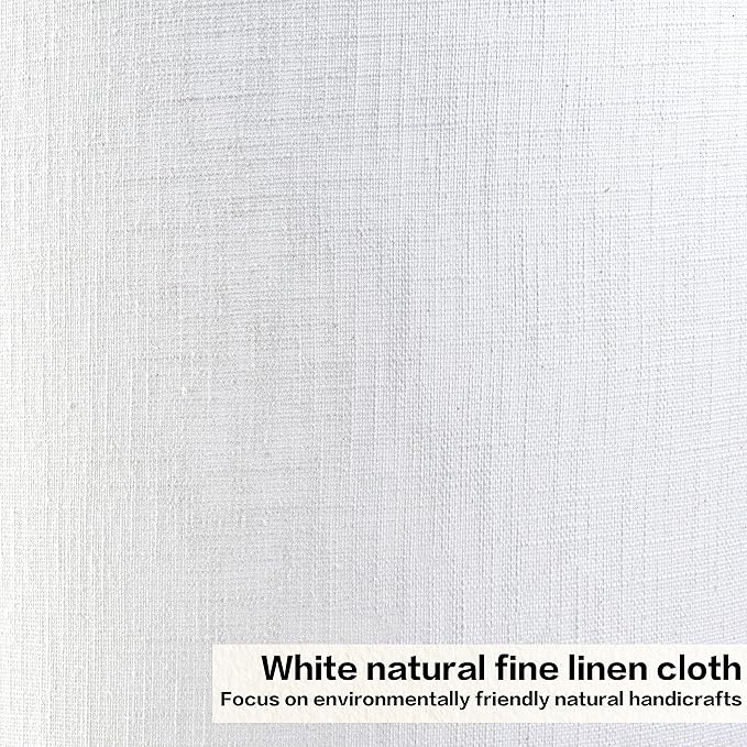 GO&SO Large White Texture Lamp Shades Set of 2,Drum Lampshades Replacemnt for Table Lamps Floor Lamps-14"Top × 16" Bottom × 11" High(Spider),Required Assembly-Modern Floor Lamp for Living Room