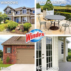 Windex Outdoor Window and Glass Cleaner for Hose Ammonia Free, Concentrated Formula for Deep Outdoor Clean, Patio Cleaner, Compatible With All Hoses, 32 Fl Oz (Pack of 8)