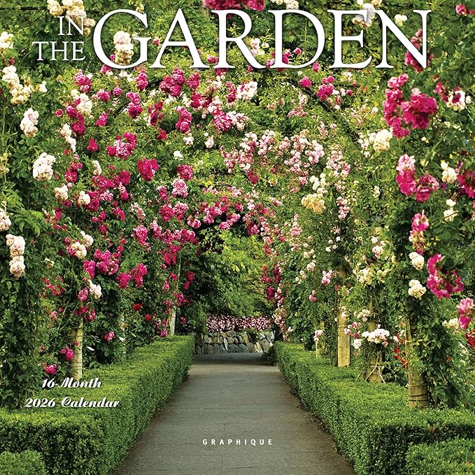 Graphique 2026 In the Garden Mini Wall Calendar | 7” x 7” | Thick Paper | Home & Office Organizer | Large Monthly Grid | 3 Languages & Marked Holidays | 4 Month Preview Page for 2027