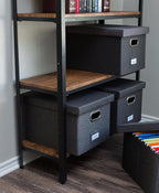 Internet's Best Collapsible File Storage Organizer | Decorative Linen Filing & Storage Office Box | Letter/Legal | Grey